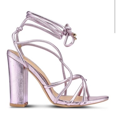 Missguided Purple Metallic Strap Block 