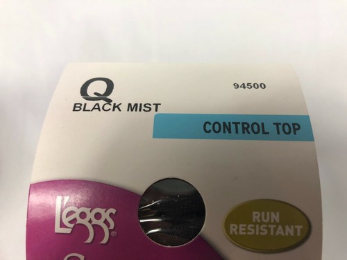 L'eggs Black Mist 1 pair Control top Ulta Sheer Leg Run resistant hose Size B&Q - Picture 6 of 10