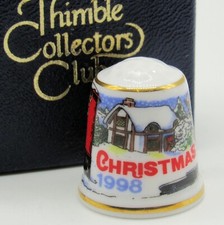 THIMBLE COLLECTORS CLUB, CHRISTMAS 1988, BY SUTHERLAND, ENGLAND, BOXED