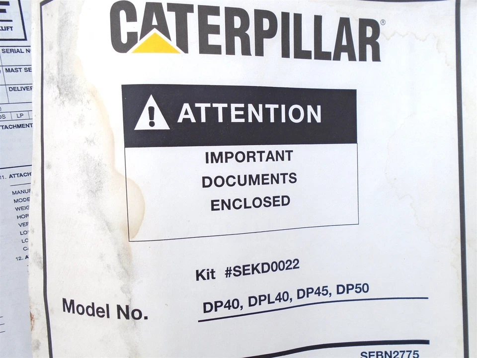 CAT - Kit #SEKD0022 - w/ Op. & Maint. Man. SEBU6659 + Parts Man. SEBN2775 - '92 - Image 2 of 4