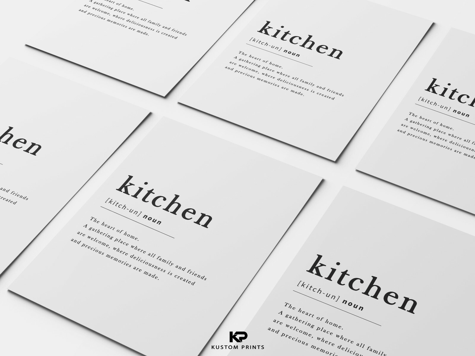 Kitchen Definition Hangry Noun Print Typography Snaccident Poster Art