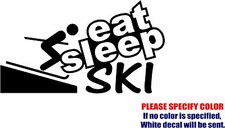 Eat Sleep Ski 06 Graphic Die Cut decal sticker Car Truck Boat Window 7"