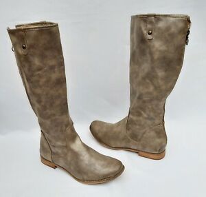 WEIDE GOLDIE BROWN ZIP BACK RIDING STYLE BOOTS EU40 UK 6.5 - 7 NEW FREE UK P&amp;P!!