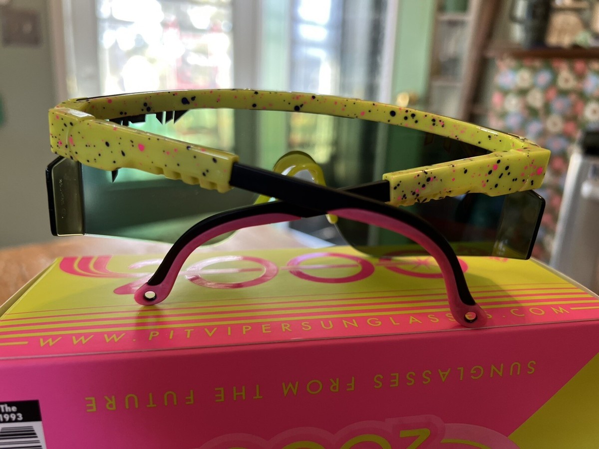 Pit Viper Yellow Mirrored Sport Sunglasses with Pink Accents 51E2rqrRI7L._AC_UY1000_.jpg main image 3