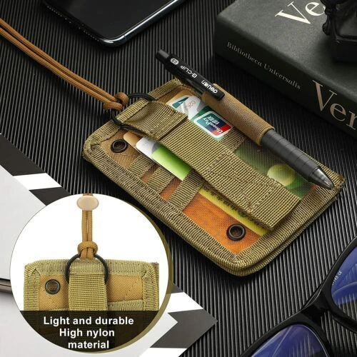 2x Braun Taktische Ausweisetui Haken & Schlaufe Patch Abzeichen Organizer - Halsband - Bild 17 von 19