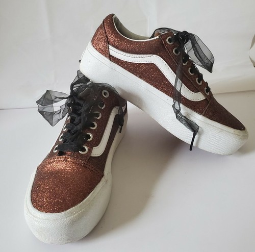 vans glitter platform