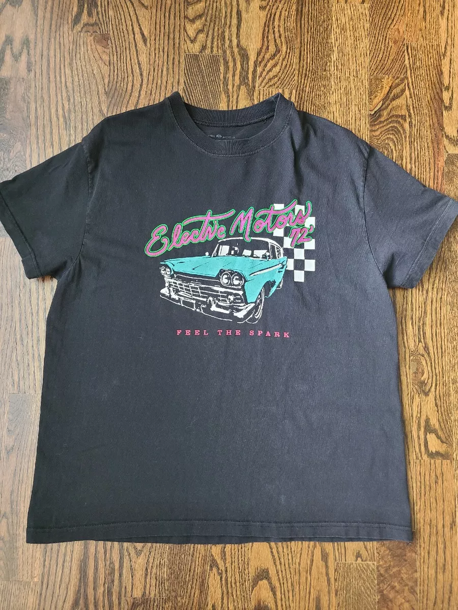 Brandy Melville John Galt Retro Car T-Shirt Black Electric Motors