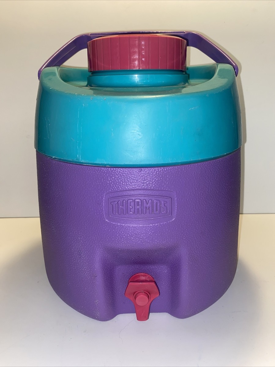 Vintage Thermos Limited 7908 Purple Pink Teal Cooler 2 Gallons/ 8L