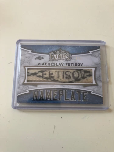 2019/20 LEAF LUMBER KINGS VIACHESLAV FETISOV GAME USED  NAMEPLATE #1/1 RARE