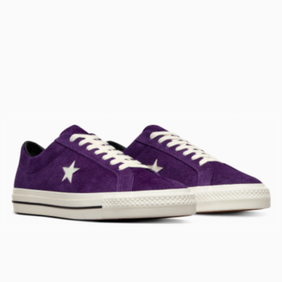 新品未使用品CONVERSE CONS 25cmホワイト/ブラック/パープル Converse Cons One Star Pro Suede Shoes 'Night Purple' - A08141C