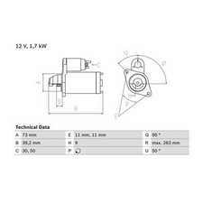£45 Cashback BOSCH Starter Motor 0 986 017 440 FOR Range Rover Discovery Defende