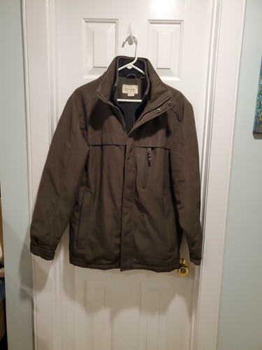 Bay Bomber Jacket Mens Brown Microfiber 
