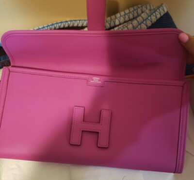 hermes jige clutch magnolia swift Pink