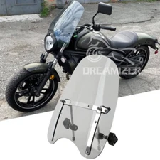 For Kawasaki Vulcan VN650 750 800 900 7/8" 1" Handlebar Large Smoke Windshield