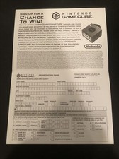 Gamecube Registration Card Insert
