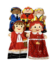 5 Hand Puppets 2 Storybook Friends  3 Jolly Helpers Melissa And Doug
