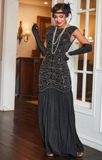 robe longue Charleston  années folles années 20