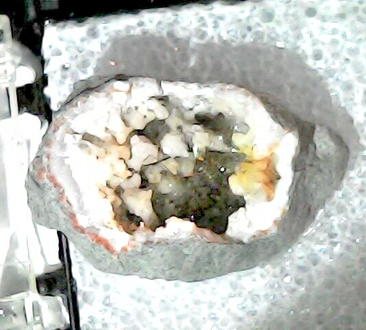 Awesome Millerite in Quartz Geode - Halls Gap, Kentucky! Old Stock ...