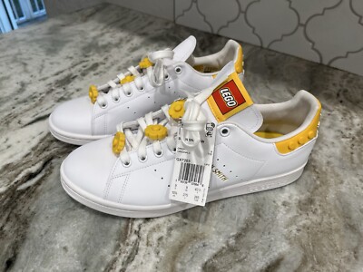 Adidas Stan Smith X LEGO Women s Sneakers Sz 10.5 Yellow Flower Limited Edition