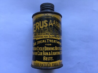 RARE 1920s ERAS A ASURE THE IDEAL TREATMENT FOR MOTOR CYCLE&CAR DRIVING BELT TIN
