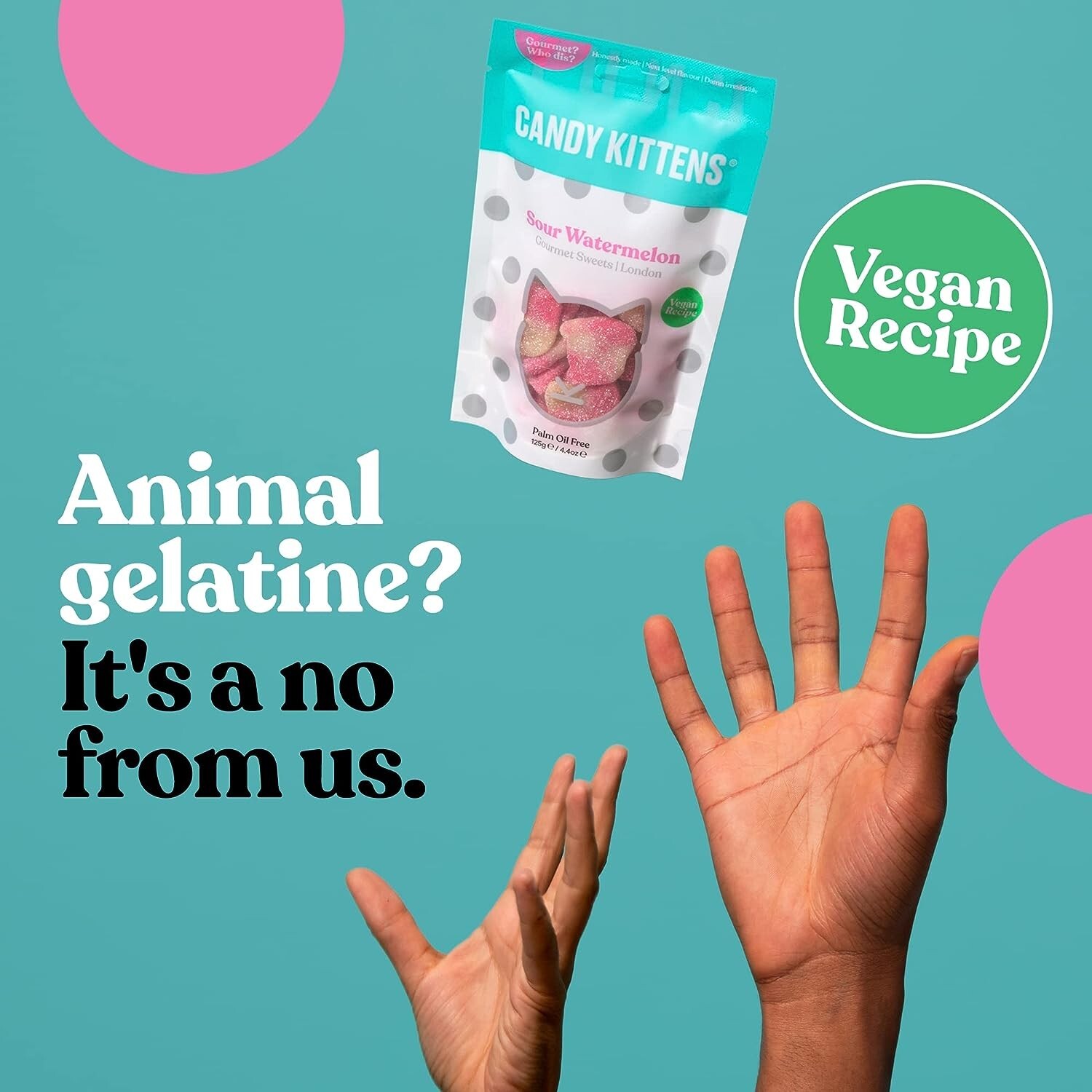 Candy Kittens Sour Watermelon Vegan Sweets Natural Ingredients 145g eBay