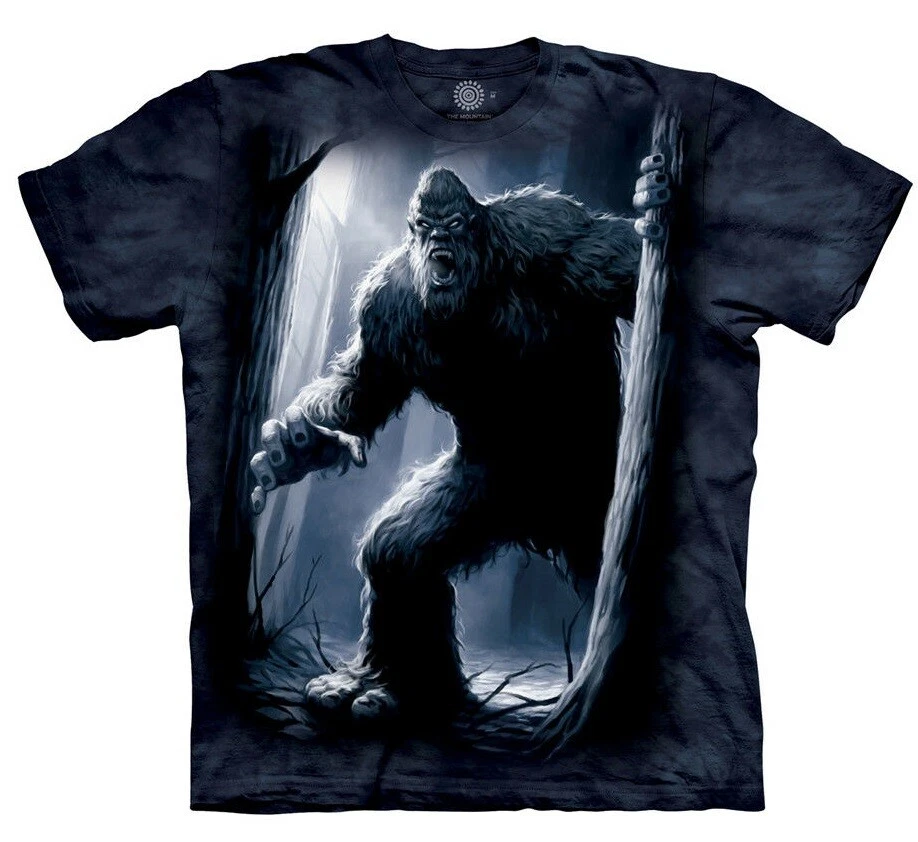 Sasquatch Bigfoot Ape Creature Hairy Man Sighting Blue Mountain T-Shirt S-3X