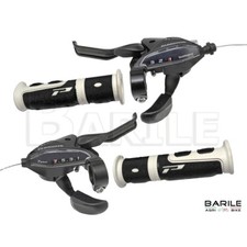 Coppia Comandi Cambio + Leve Freno 3 x 7 SHIMANO + Manopole B Bici MTB City Bike