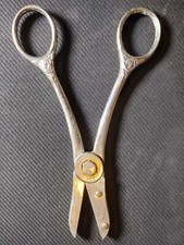 Vintage Made in Italy Grape Shears / Scissors Silver Plated