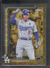 2025 Topps Chrome Gilded Collection FREDDIE FREEMAN #25 Gold /99 LA Dodgers