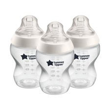 Tommee Tippee Closer to Nature Baby Bottles, 3 Count Pack of 1 , Clear