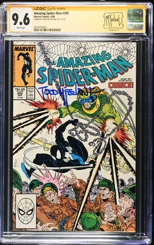 AMAZING SPIDER-MAN #301 CGC 9.6 SS TODD MCFARLANE SIGNED CUSTOM LABEL FULL SIG
