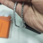 Used-3mm-20in Iced Out Moissanite Tennis Chain S925 Silver Passes Diamnd Tester — photo 6