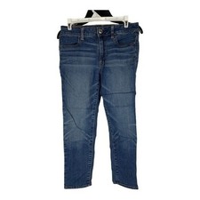 American Eagle Womens Hi-Rise Jegging Crop Jeans Size 6 Super Stretch Blue Denim