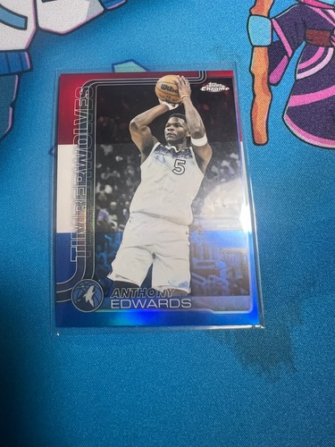 Anthony Edwards [Red Refractor] #151 2025 Topps Chrome card