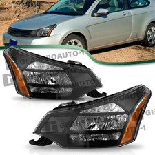 For 2008 2009 2010 2011 Ford Focus S Se Ses Sel Black Headlights Lr 08-11