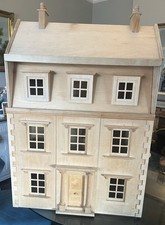 Wooden Dolls House with Multiple Rooms comes with stairs no accessories 