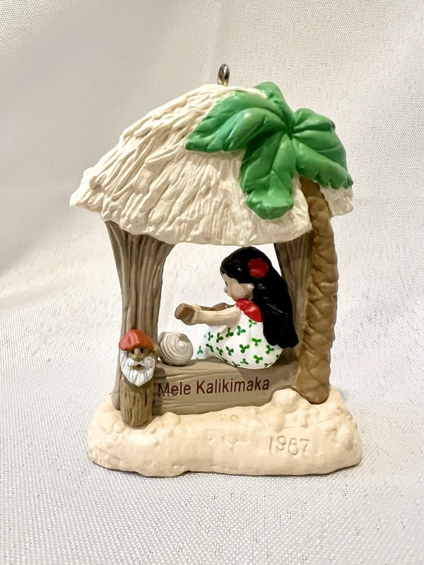 Hallmark Keepsake Windows of the World Polynesian  1987 Mele Kalikimaka Ornament