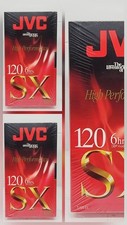 3 JVC VIDEOCASSETTE HIGH PERFORMANCE T-120 SX New Sealed Blank VHS Video Tape