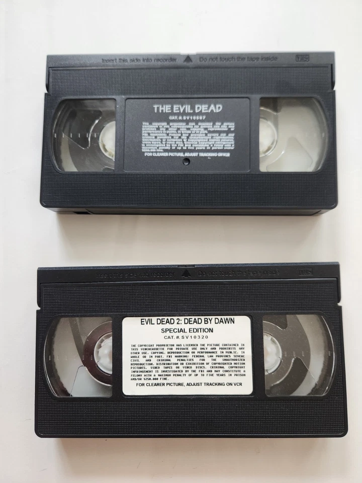 Evil Dead 1 (digitally mastered) +  Evil dead 2 (Collectors Edition) VHS 1998 - Image 2 of 3