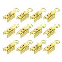 Faltbare Kordelenden, 10,2X2,5Mm Bandklemmen-Endkappen, 200 StüCk (Gold)