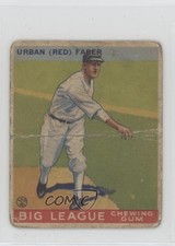 1933 Goudey Big League Chewing Gum R319 Red Faber Urban (Red) Faber #79 HOF 7ut