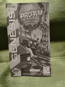 CHAMPIONSHIP PRO-AM (SEGA GENESIS, 1992) INCL. GAME CARTRIDGE, MANUAL, REG. CARD