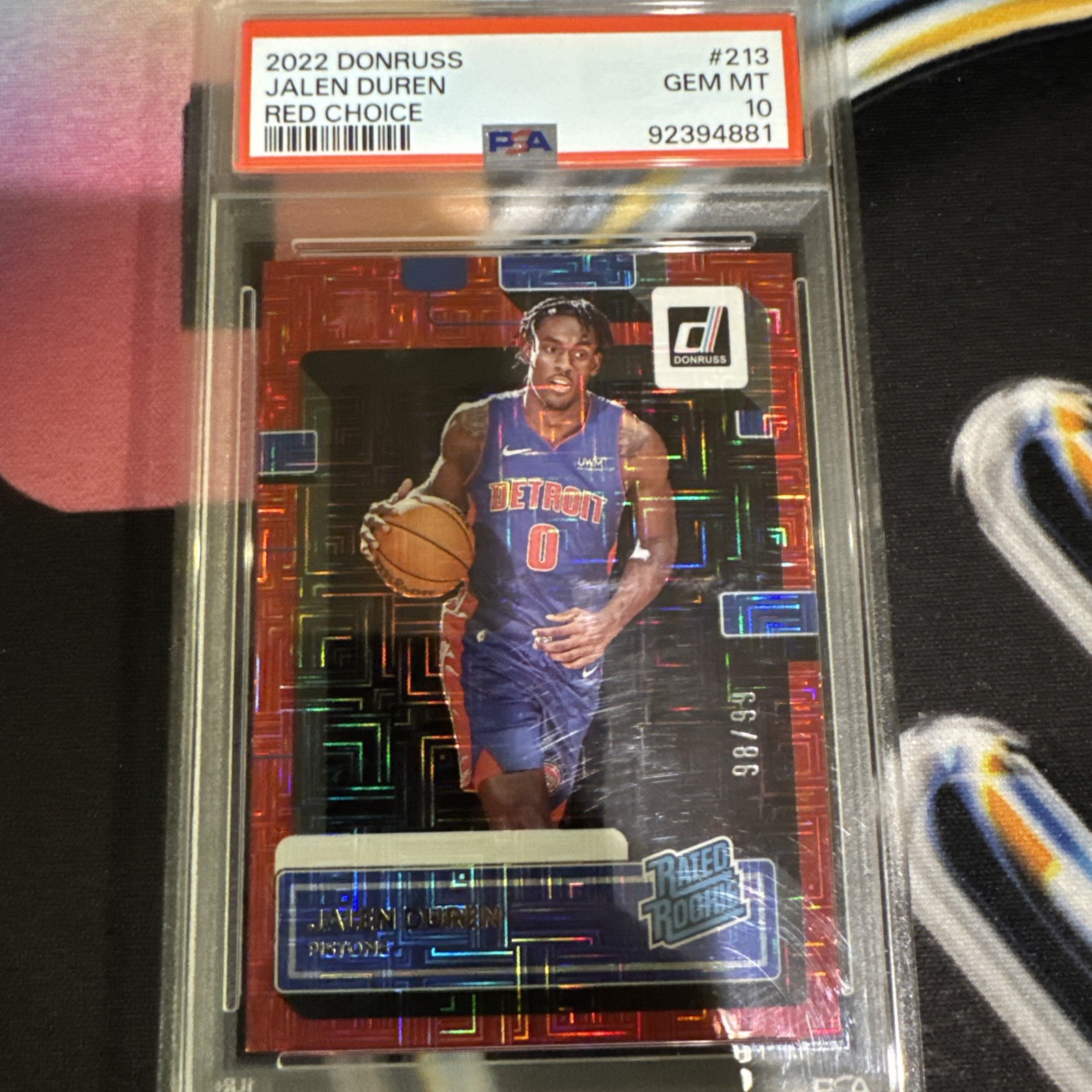 2022-23 Panini Donruss - Rated Rookie Jalen Duren #213 Choice Red /99 (RC)