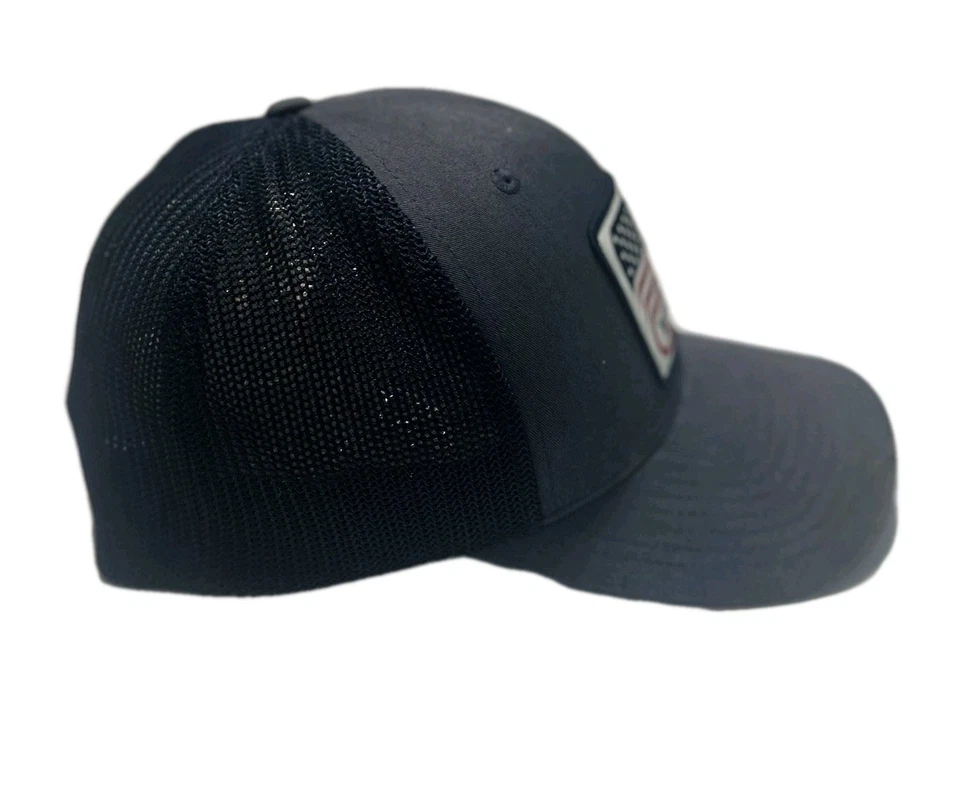 Columbia PFG Mens Mesh Back Hat Snapback L/XL Blue Distressed Fishing Flag - Image 3 of 4