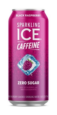 Caffeine Sparkling Water, Black Raspberry Flavor, Zero Sugar, 16 fl oz Can