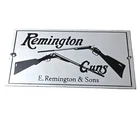 Vintage Remington Gun Dealer Porcelain Sign - Rifle Remington Sons Gas Pump Sign