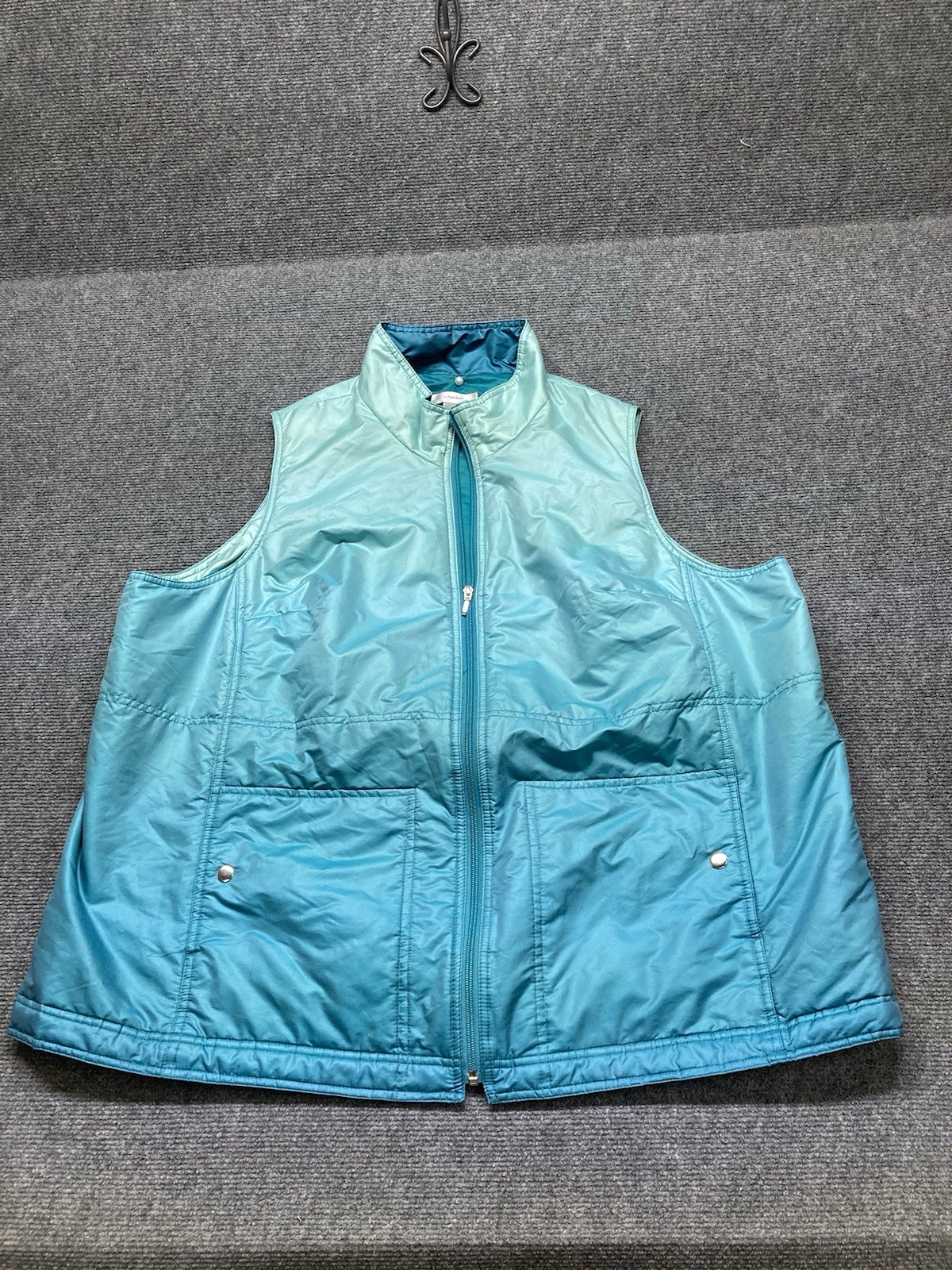 C. J. Banks Puffer Vest Women’s Size 3X Blue Full Zip