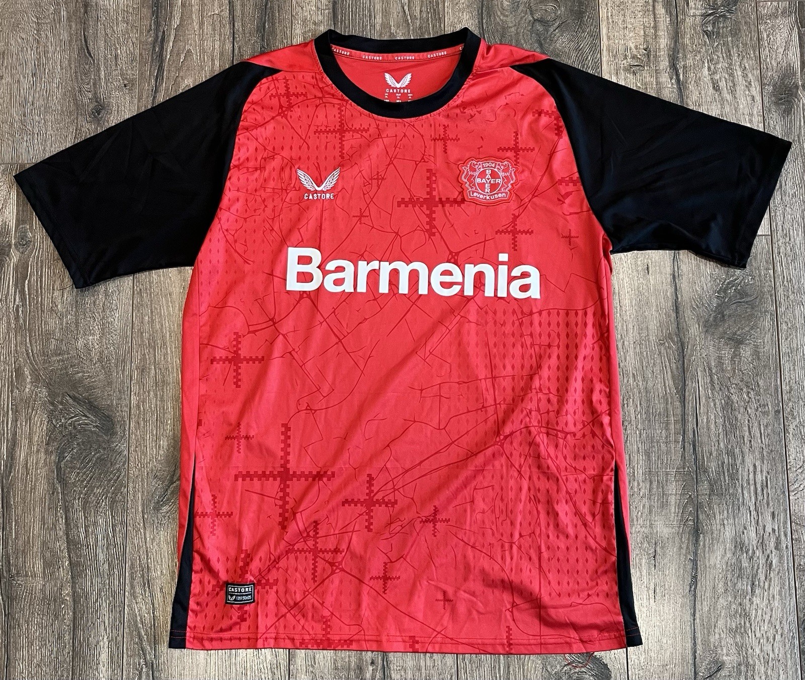 2024-25 Bayer 04 Leverkusen Home Red Castore XL Soccer Bundesliga Jersey