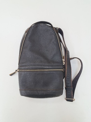 #ad PORTER Black Leather Backpack Craftsman Simple $162.72