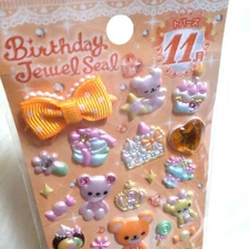 Kamio Japan Birthstone Sticker November Heisei Retro Rare Item Used